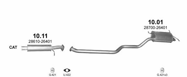 POLMO08466 Exhaust system POLMO08466
