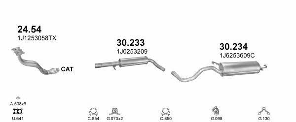  POLMO00956 Exhaust system POLMO00956