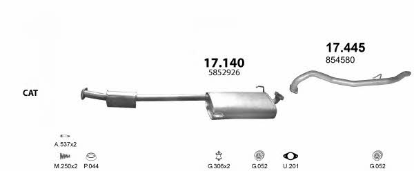 Polmostrow POLMO01396 Exhaust system POLMO01396