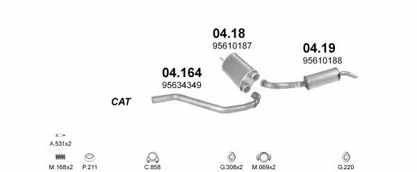 Polmostrow POLMO01353 Exhaust system POLMO01353