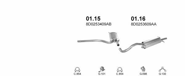  POLMO01594 Exhaust system POLMO01594