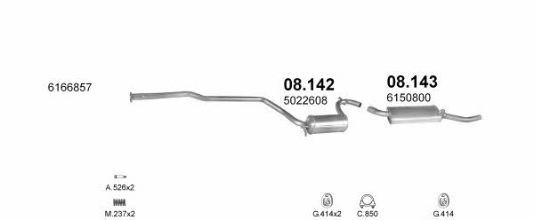 Polmostrow POLMO03082 Exhaust system POLMO03082