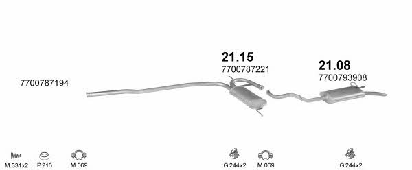 POLMO08671 Polmostrow Exhaust system