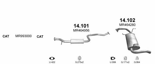  POLMO99402 Exhaust system POLMO99402