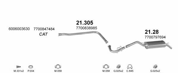  POLMO20105 Exhaust system POLMO20105