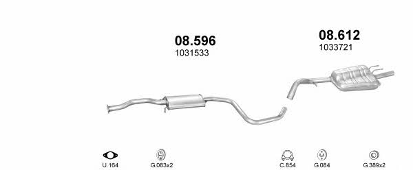  POLMO30142 Exhaust system POLMO30142