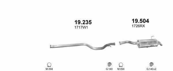  POLMO90119 Exhaust system POLMO90119