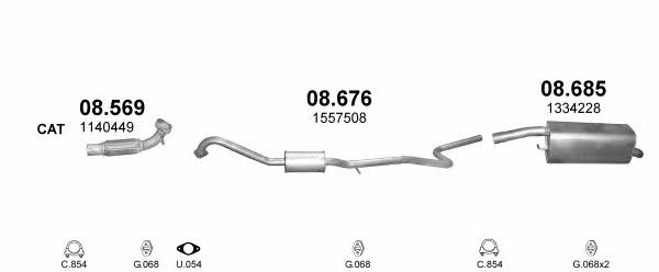 Polmostrow POLMO99121 Exhaust system POLMO99121