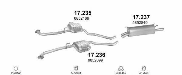  POLMO07005 Exhaust system POLMO07005
