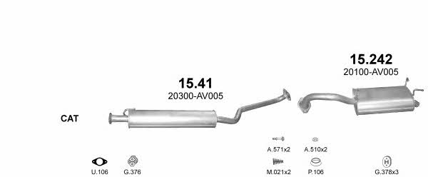  POLMO08147 Exhaust system POLMO08147