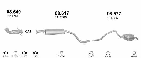 Polmostrow POLMO30223 Exhaust system POLMO30223