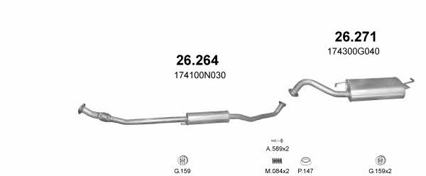 Polmostrow POLMO90300 Exhaust system POLMO90300 POLMO90300 Polmostrow Exhaust system