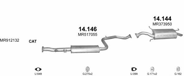 POLMO99112 Exhaust system POLMO99112