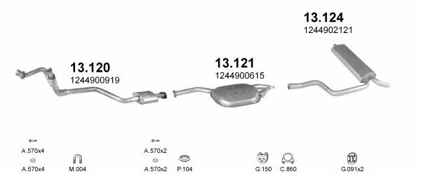 Polmostrow POLMO05445 Exhaust system POLMO05445 POLMO05445 Polmostrow Exhaust system