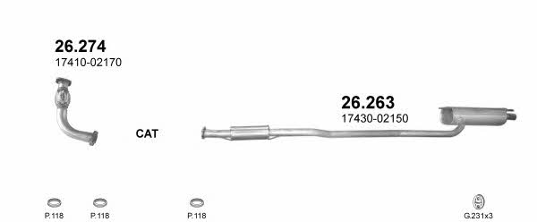 POLMO00698 Polmostrow Exhaust system