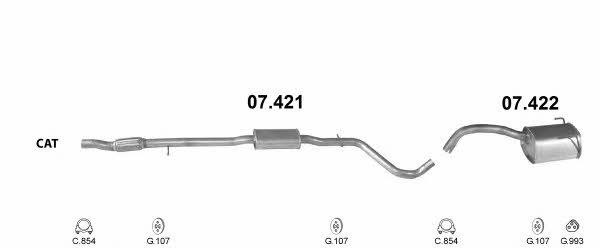  POLMO00348 Exhaust system POLMO00348