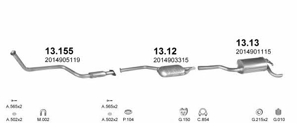 Polmostrow POLMO05275 Exhaust system POLMO05275 POLMO05275 Polmostrow Exhaust system