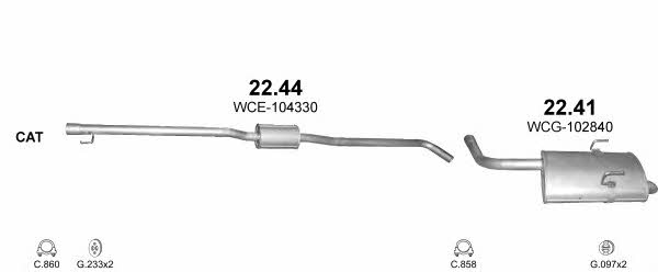 Polmostrow POLMO06909 Exhaust system POLMO06909