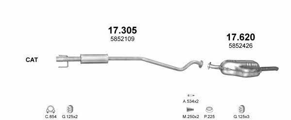 POLMO90212 Polmostrow Exhaust system