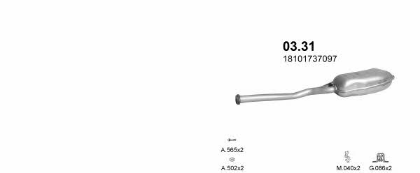 POLMO00105 Polmostrow Exhaust system
