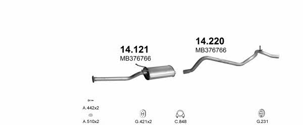  POLMO00452 Exhaust system POLMO00452