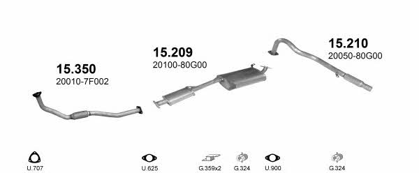  POLMO00428 Exhaust system POLMO00428