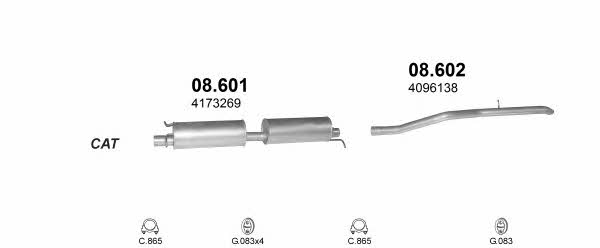 Polmostrow POLMO01374 Exhaust system POLMO01374