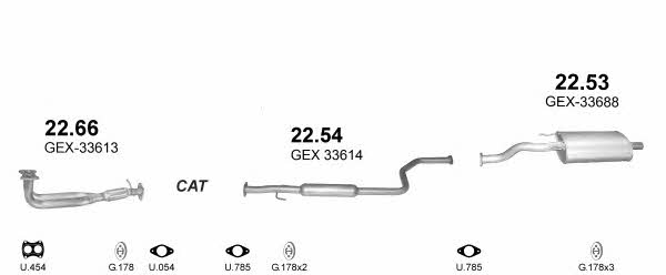  POLMO99178 Exhaust system POLMO99178