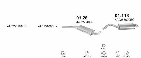 Polmostrow POLMO00571 Exhaust system POLMO00571 POLMO00571 Polmostrow Exhaust system