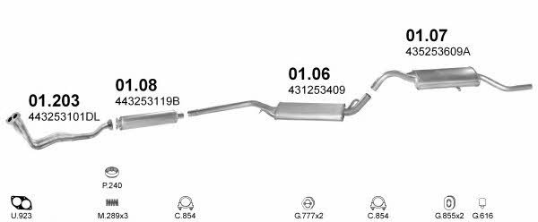 POLMO00831 Polmostrow Exhaust system
