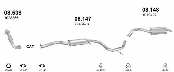  POLMO01181 Exhaust system POLMO01181