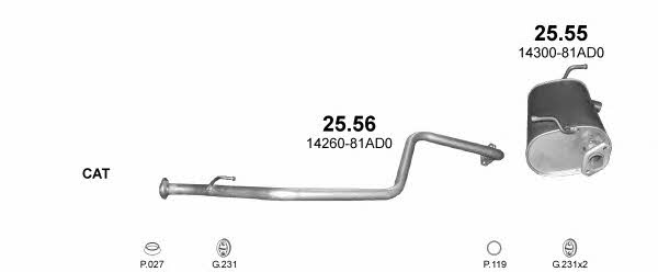  POLMO03433 Exhaust system POLMO03433