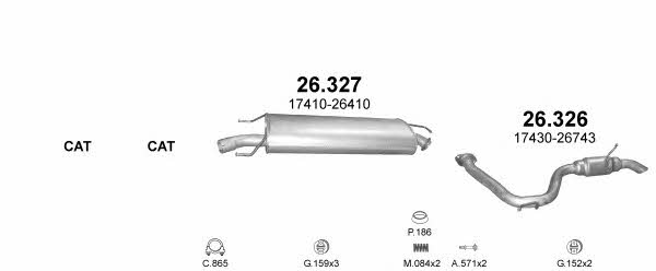 Polmostrow POLMO06126 Exhaust system POLMO06126
