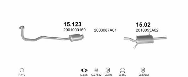  POLMO05974 Exhaust system POLMO05974