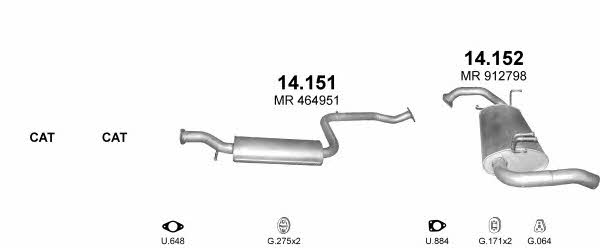  POLMO06907 Exhaust system POLMO06907