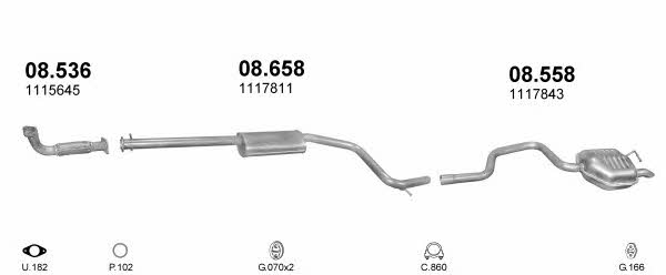 Polmostrow POLMO30143 Exhaust system POLMO30143