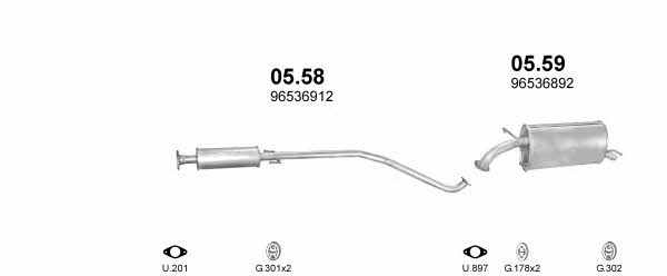 POLMO30005 Polmostrow Exhaust system