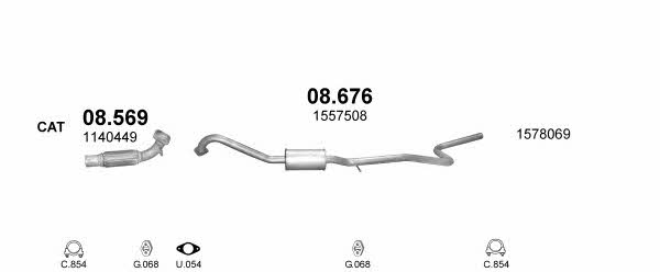  POLMO99123 Exhaust system POLMO99123
