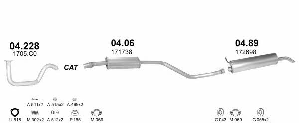  POLMO01845 Exhaust system POLMO01845