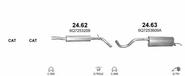  POLMO04181 Exhaust system POLMO04181