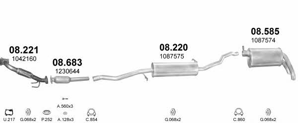 Polmostrow POLMO05236 Exhaust system POLMO05236