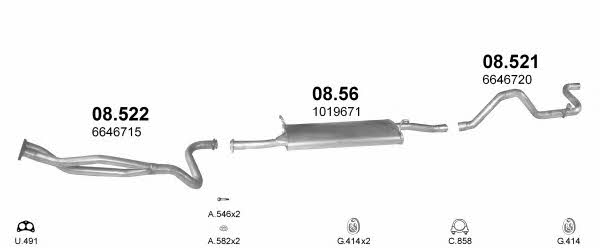 Polmostrow POLMO03764 Exhaust system POLMO03764