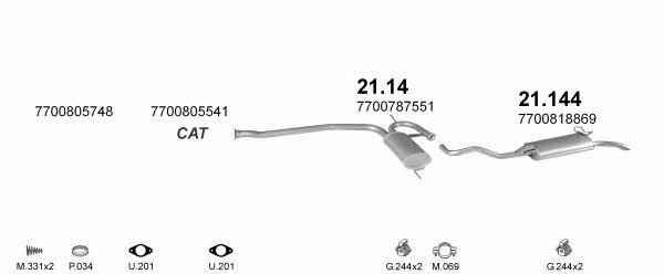 Polmostrow POLMO08652 Exhaust system POLMO08652 POLMO08652 Polmostrow Exhaust system