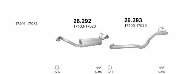  POLMO90019 Exhaust system POLMO90019