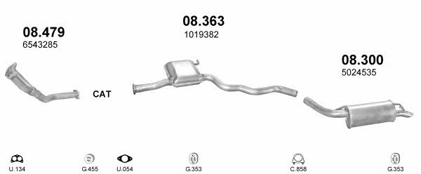  POLMO03692 Exhaust system POLMO03692