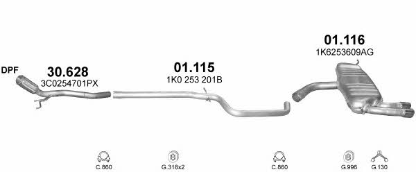 Polmostrow POLMO06640 Exhaust system POLMO06640 POLMO06640 Polmostrow Exhaust system