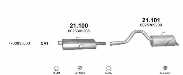  POLMO99441 Exhaust system POLMO99441