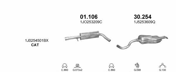  POLMO30366 Exhaust system POLMO30366