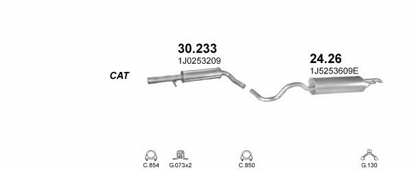  POLMO99308 Exhaust system POLMO99308