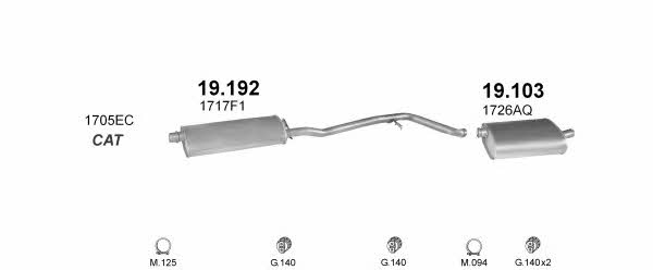 Polmostrow POLMO07824 Exhaust system POLMO07824 POLMO07824 Polmostrow Exhaust system